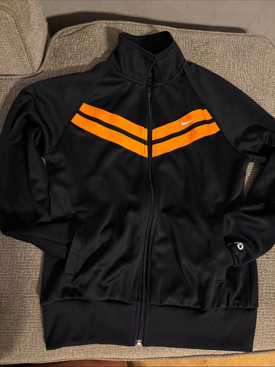 Nike Other - Nike Black Track Jacket with Orange Chevron Stripes